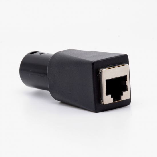 Molded one piece 5-pin XLR to RJ45 Adaptor