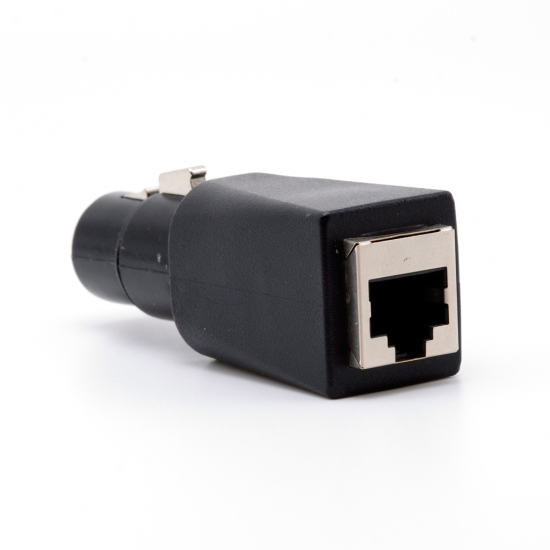 Molded one piece 5-pin XLR to RJ45 Adaptor